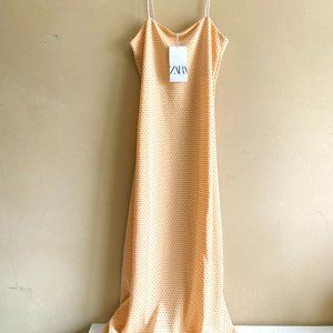 Zara Midi Dress in Mustard Yellow